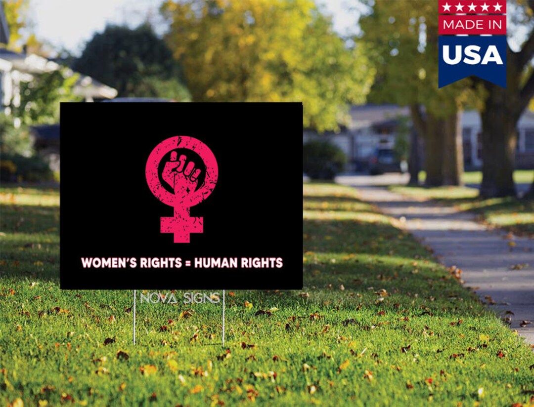 Women's Rights Equal Human Rights Yard Sign Double Sided Etsy