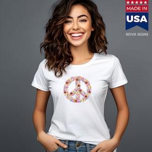 Floral Peace Sign T-Shirt