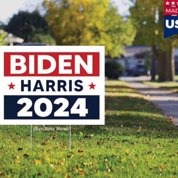 Biden Harris 2024 Yard Sign Etsy