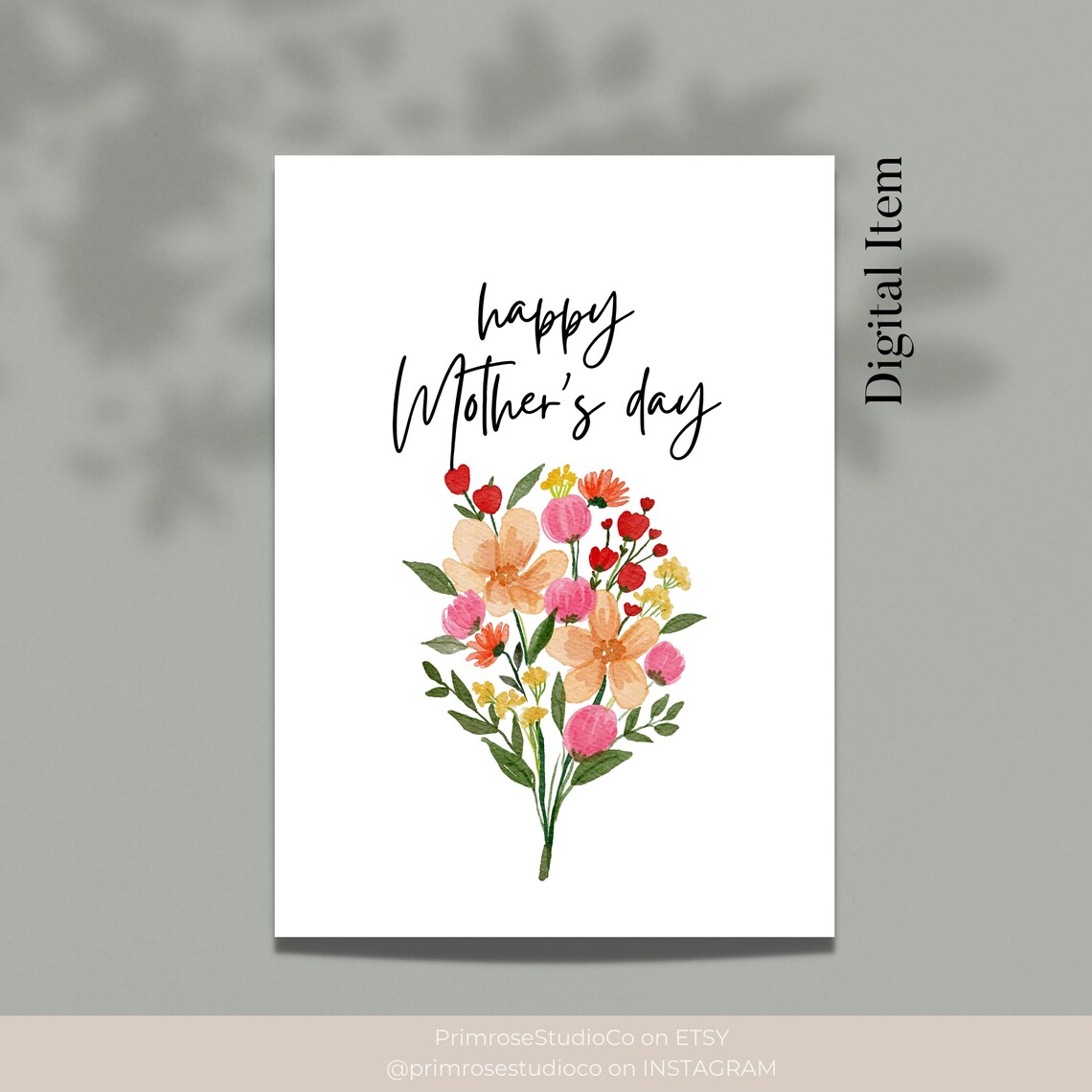 Happy Mothers Day Card Digital Printable Download Mothers - Etsy