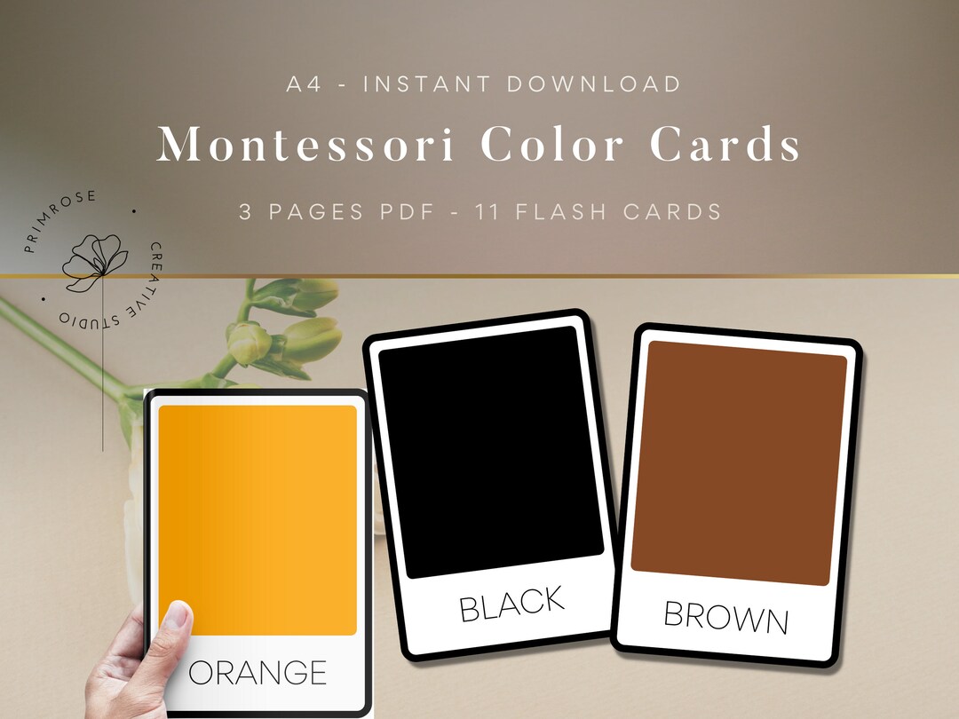 Digital Montessori Number Flash Cards Number Printable Template ...
