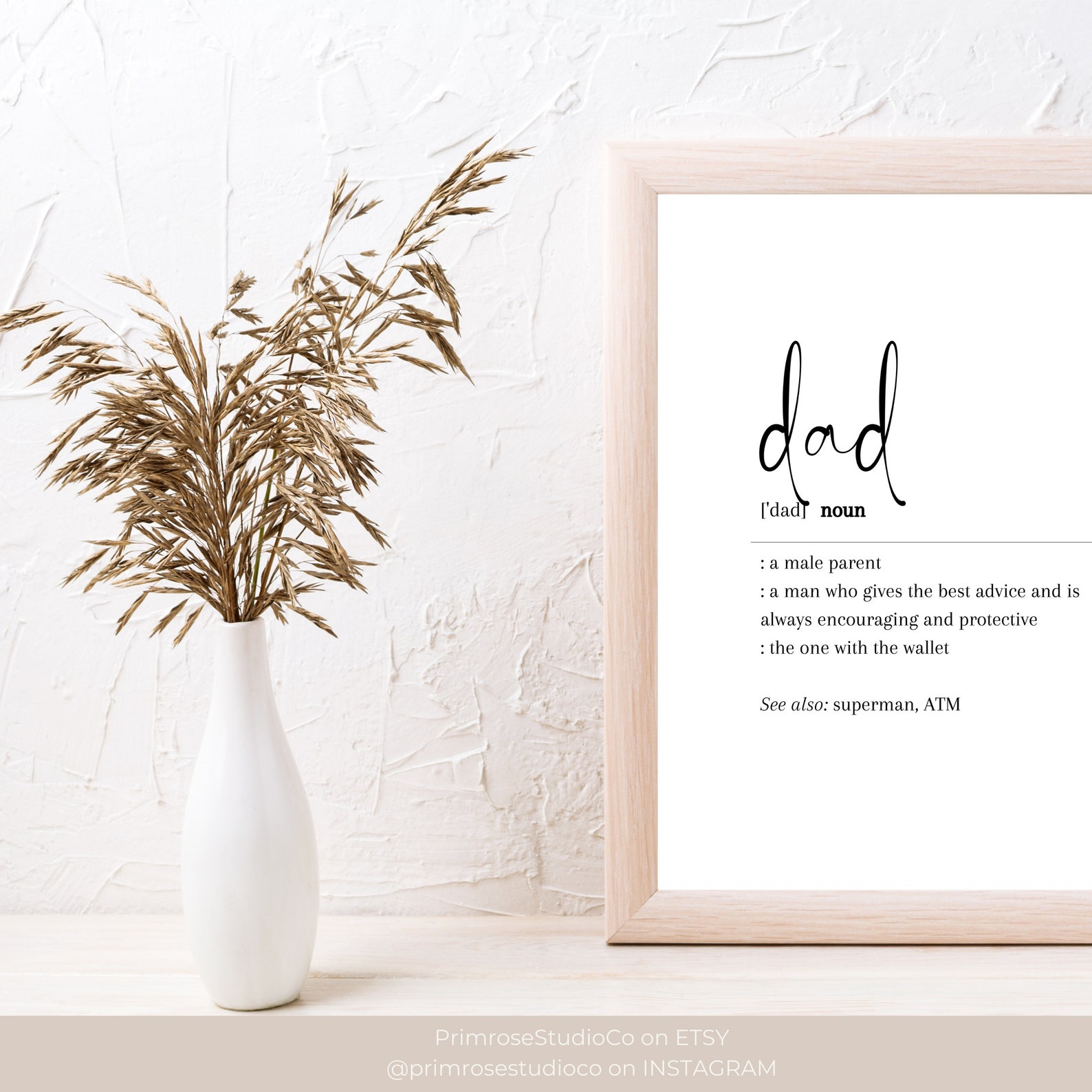 Dad Digital Printable Dad Wall Art Dad Gifts Fathers Day Etsy