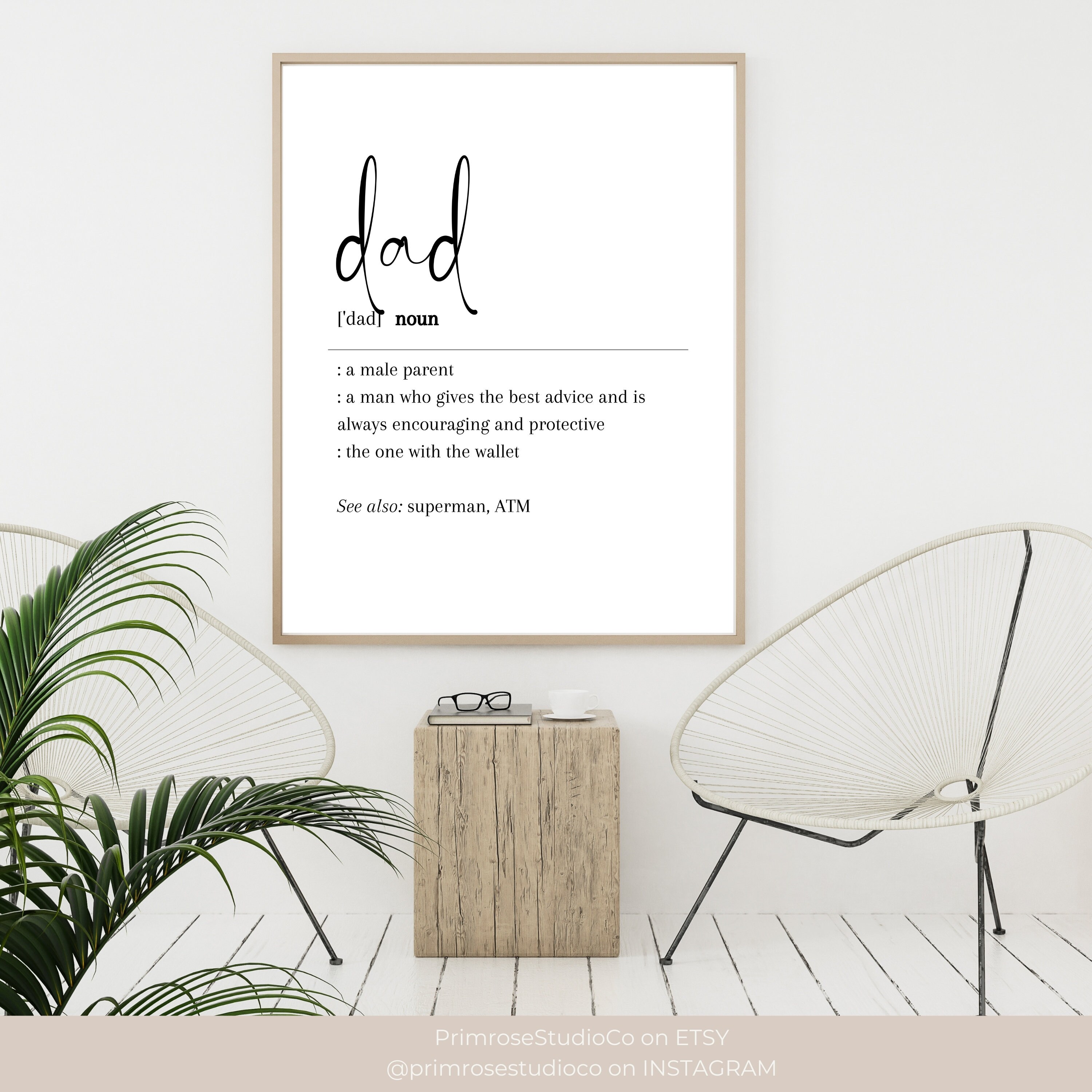 Dad Digital Printable Dad Wall Art Dad Gifts Fathers Day Etsy