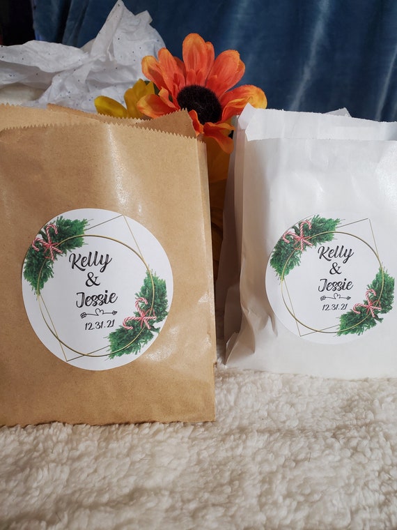 Custom Treat Bags With Labels Business Logo Candy Sacks Etsy