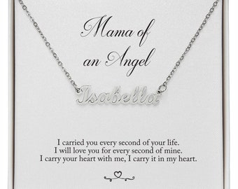 Miscarriage Gift For Mom, Stillborn Necklace, Pregnancy Loss, Bereavement Gift, 'I carried you every second' Name Necklace