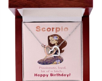 Funny Birthday Gifts For Her, Zodiac Necklace Scorpio, Astrology Gifts Scorpio,  Zodiac Sign Necklace For Women