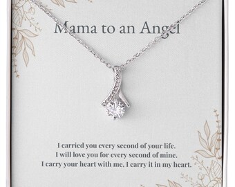 Miscarriage Gift For Mom, Stillborn Necklace, Pregnancy Loss, Bereavement Gift, 'I carried you every second' Allure Halskette