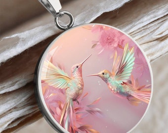 Hummingbird Necklace, Hummingbird Jewelry, Hummingbird Pendant