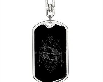 Pisces Keychain, Keychain For Men From GF, Zodiac Sign Keychain