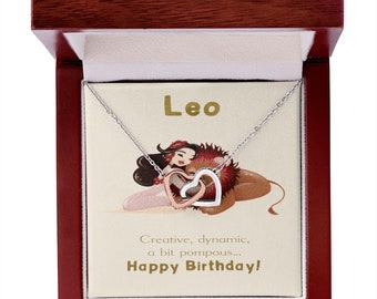 Funny Birthday Gifts For Her, Zodiac Necklace Leo, Astrology Gifts Leo,  Zodiac Sign Necklace For Women