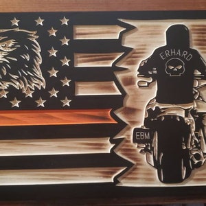 Custom motorcycle flag. American motorcycle flag. Biker flag. Custom millitary biker flag. Millitary flag. US flag. Customized flag.