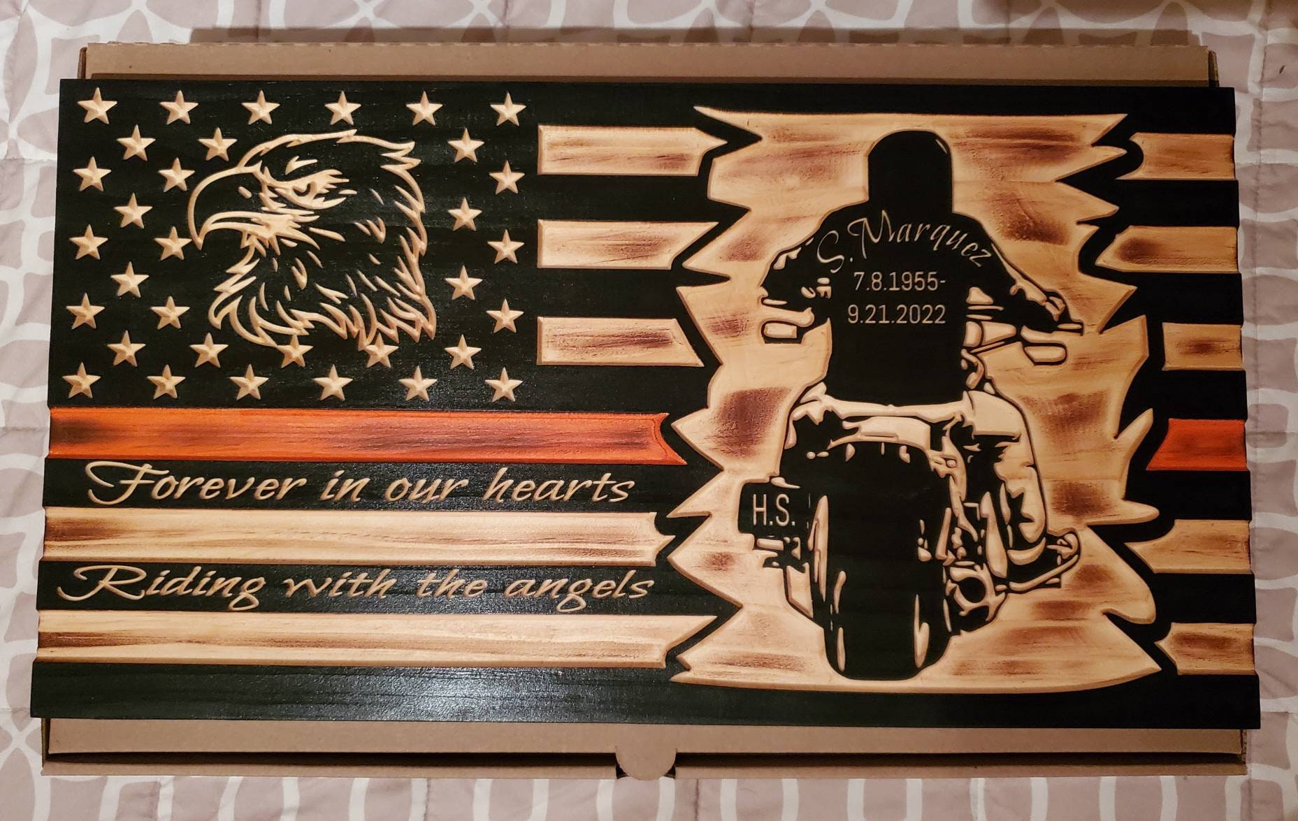 17+ Harley Davidson Wooden Flag
