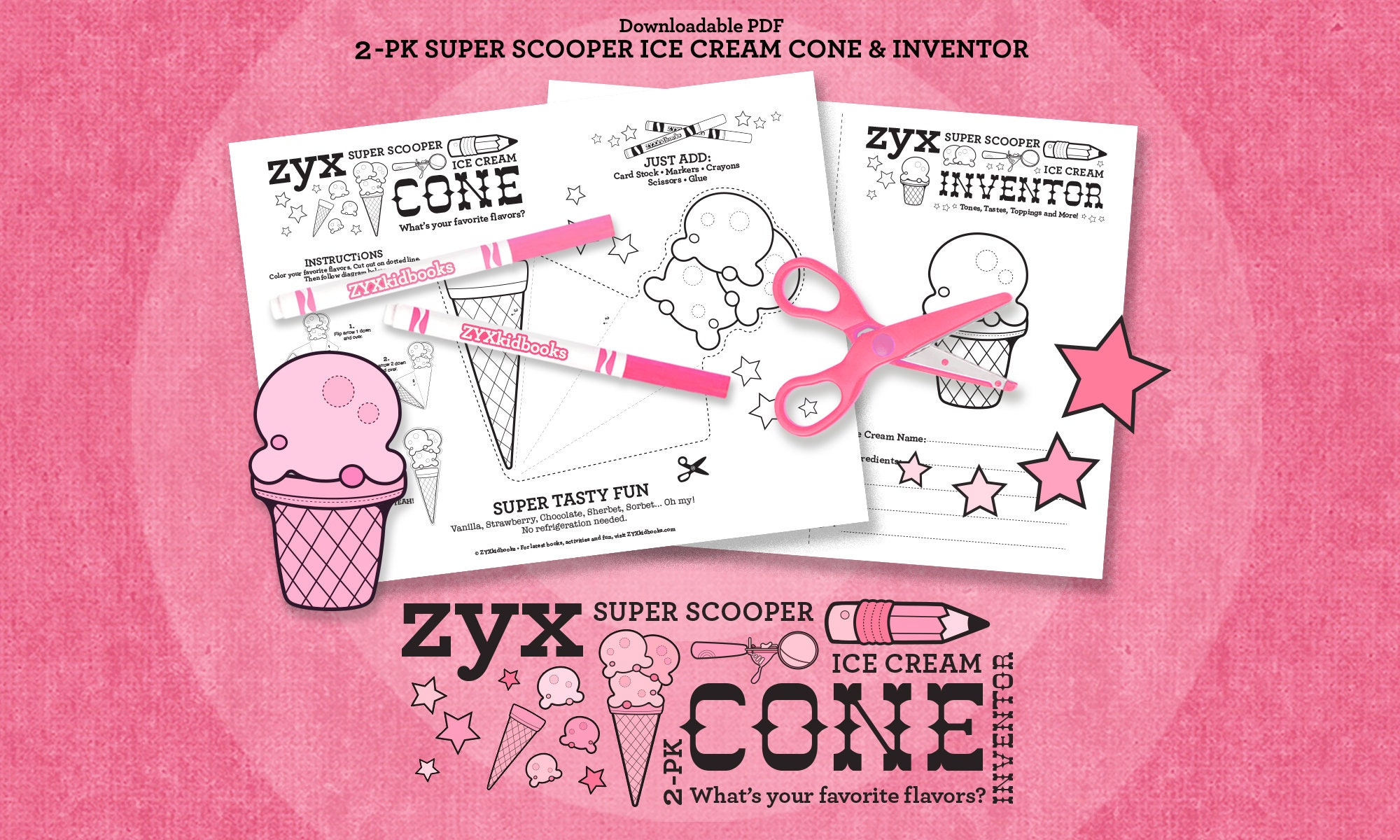 2PK SUPER SCOOPER Ice Cream cone & Inventor Etsy