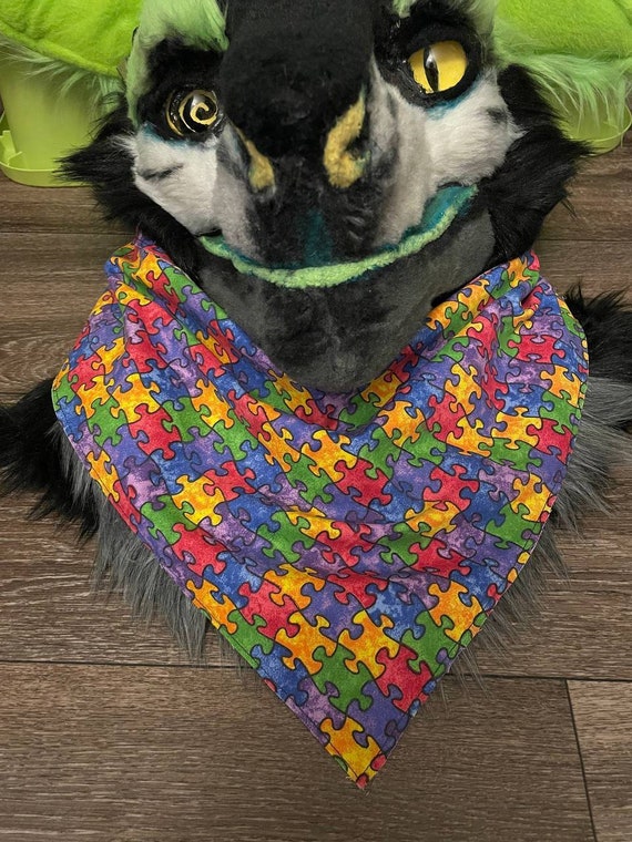 Puzzle Pieces Fursuit Bandana Etsy