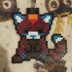 Custom Perler Bead Fursona Badge