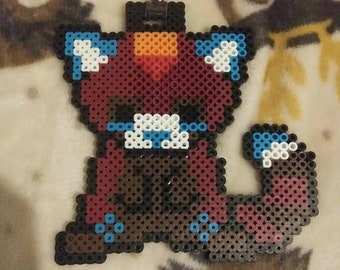 Custom Perler Bead Fursona Badge
