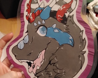 Large Custom Fursona Badge