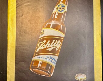 1977 Schlitz Beer Blue Globe Bar Sign. - Etsy
