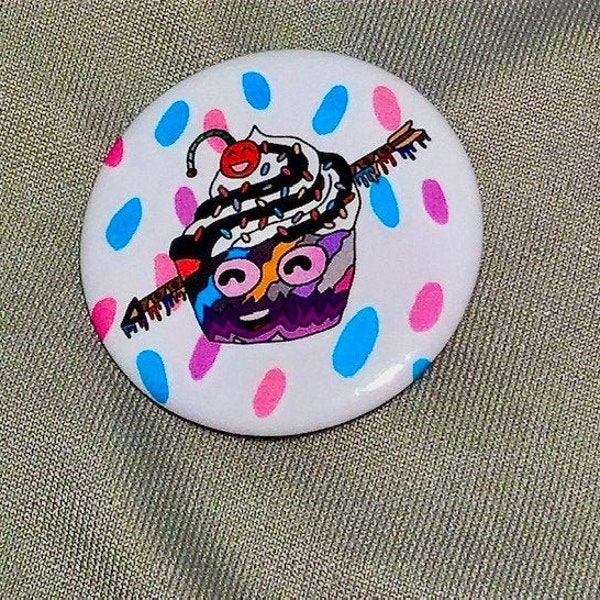 Drippy Cupcake Button » Giving Tuesday: SUPPORTS Doctors Without Borders! » Great cute holiday gift for friends + art lovers!