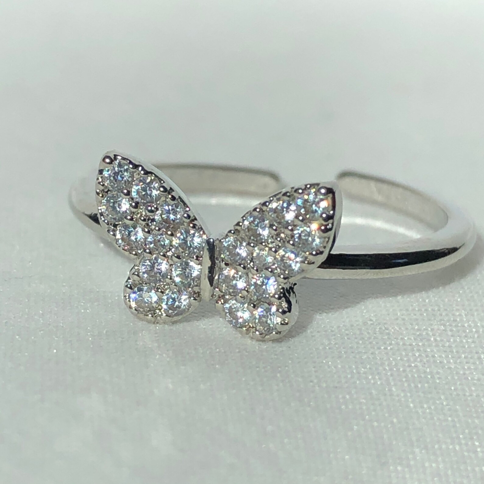 Aesthetic Crystal Butterfly Ring butterfly ring crystal Etsy