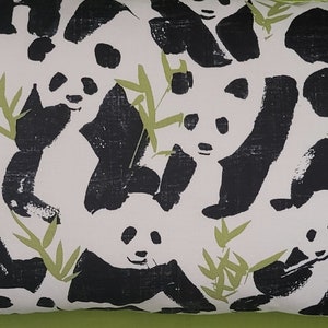 Panda bears with bamboo pillow with insert/ lumbar/ travel