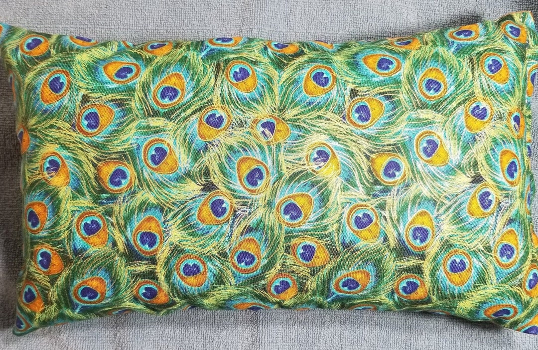 Peacock Feathers Pillow With Insert/ Lumbar/ Neck/ Etsy