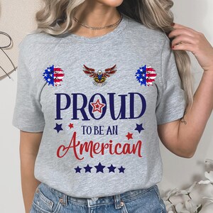 Proud To be An American Tee, I Love My Country Shirt, Patriotic USA Flag Tshirt, America Shirt, Flag Shirt For Mom
