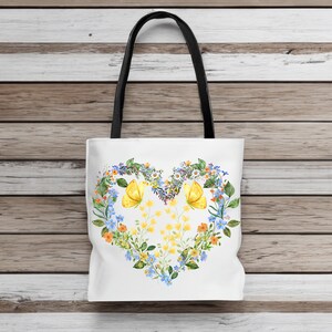 Wildflower Tote Bag, Floral Tote Bag, Mother&#39;s Day Gift, Spring Tote Bag, Gift For Her