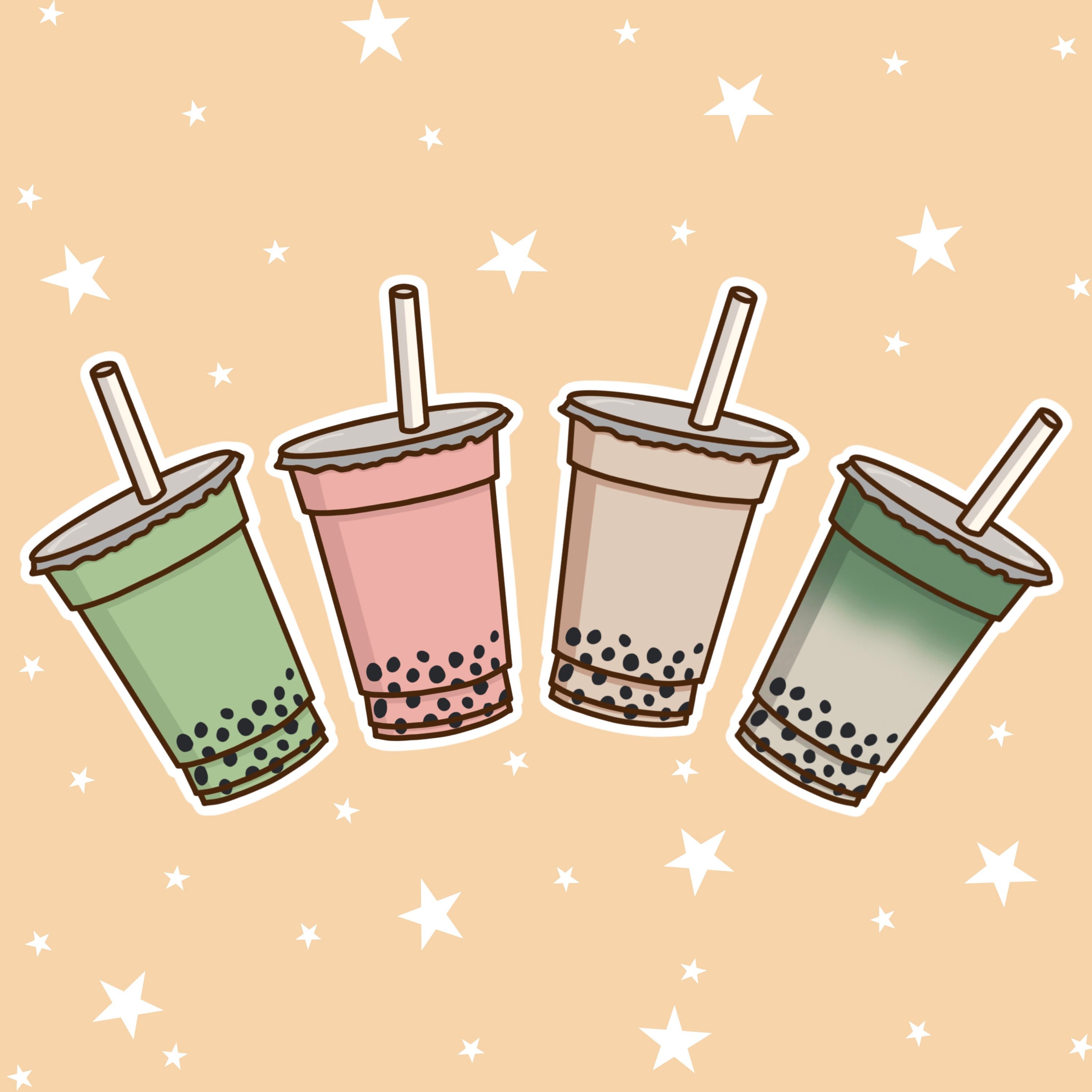 Boba sticker pack cute stationary stickers for laptop cute | Etsy