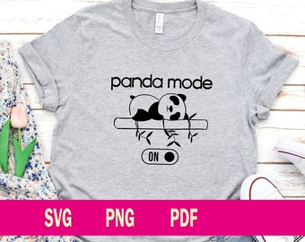 Panda Sleep SVG. Panda Mode On Svg Cutting File. Svg Png Pdf File. Clipart File. Panda Love Svg, Panda SVG Bundles, Panda, Panda Vector