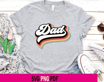 Retro Dad Svg Png, Layered Dada Svg Png, Vintage Png Svg Files For Cricut, Groovy Papa Svg Png Sublimation, Retro Father's Day Svg Png.