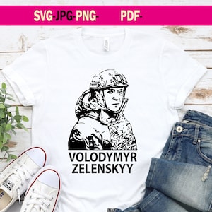 Volodymyr Zelensky Portrait SVG, Ukraine SVG, Vector Clipart Commercial & Personal Use, Cricut Silhouette file, Zelensky cut svg png jpg pdf