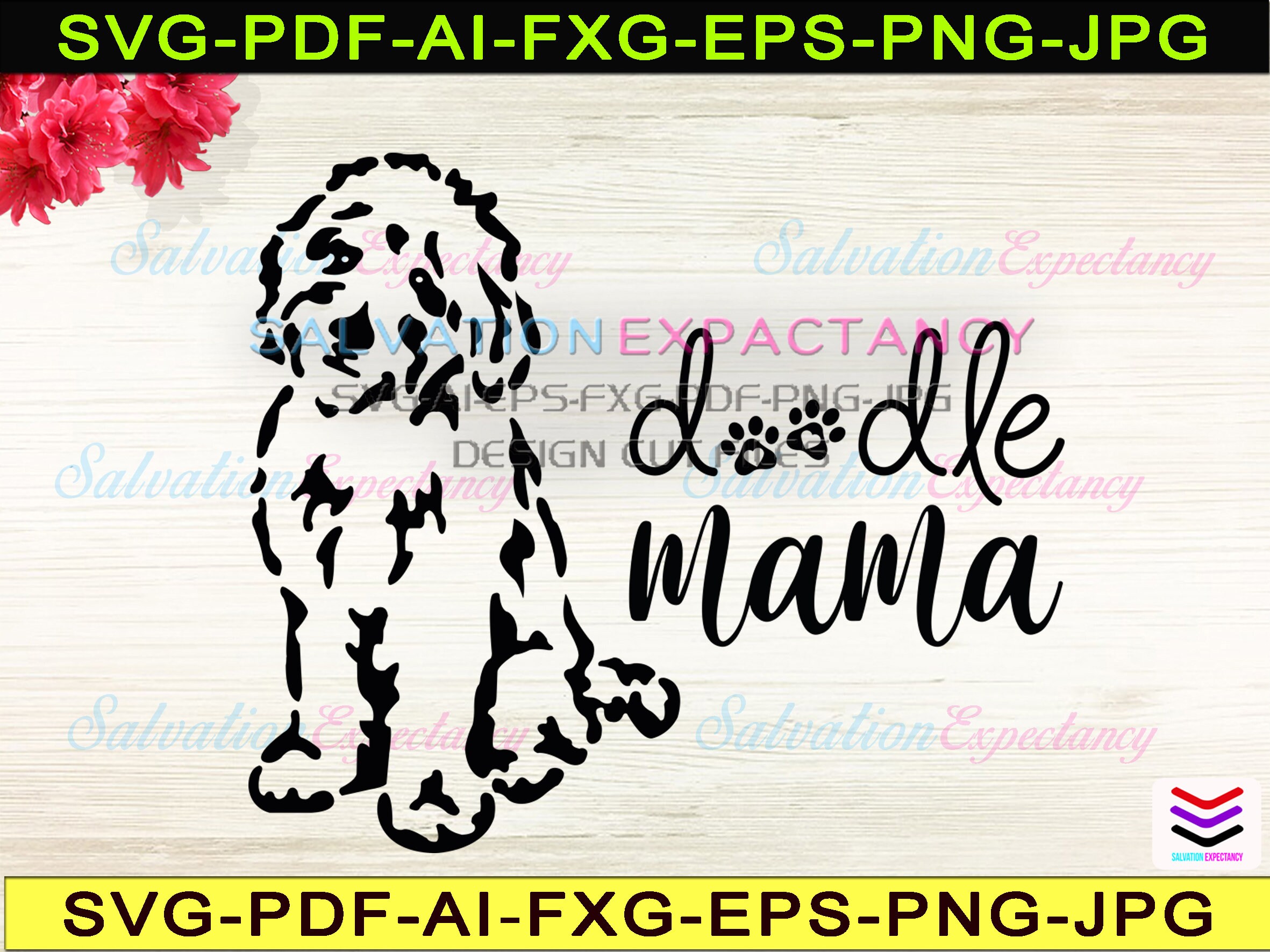 Doodle Mama Svg. Golden Doodle Mama Svg Png Pdf Jpg Ai Eps Fxg Files ...