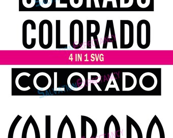Colorado Svg. Colorado State Lovers. Colorado 4 in 1 SVG Files. Colorado SVG For T-Shirt.  Colorado Cricut File. Colorado Bundle Svg Files.