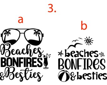 Beaches Booze & Besties  6 svg file, Summer Funny SVG, Beaches Svg File. Girls Vacation svg, Summer Tank Top svg. Beach svg.