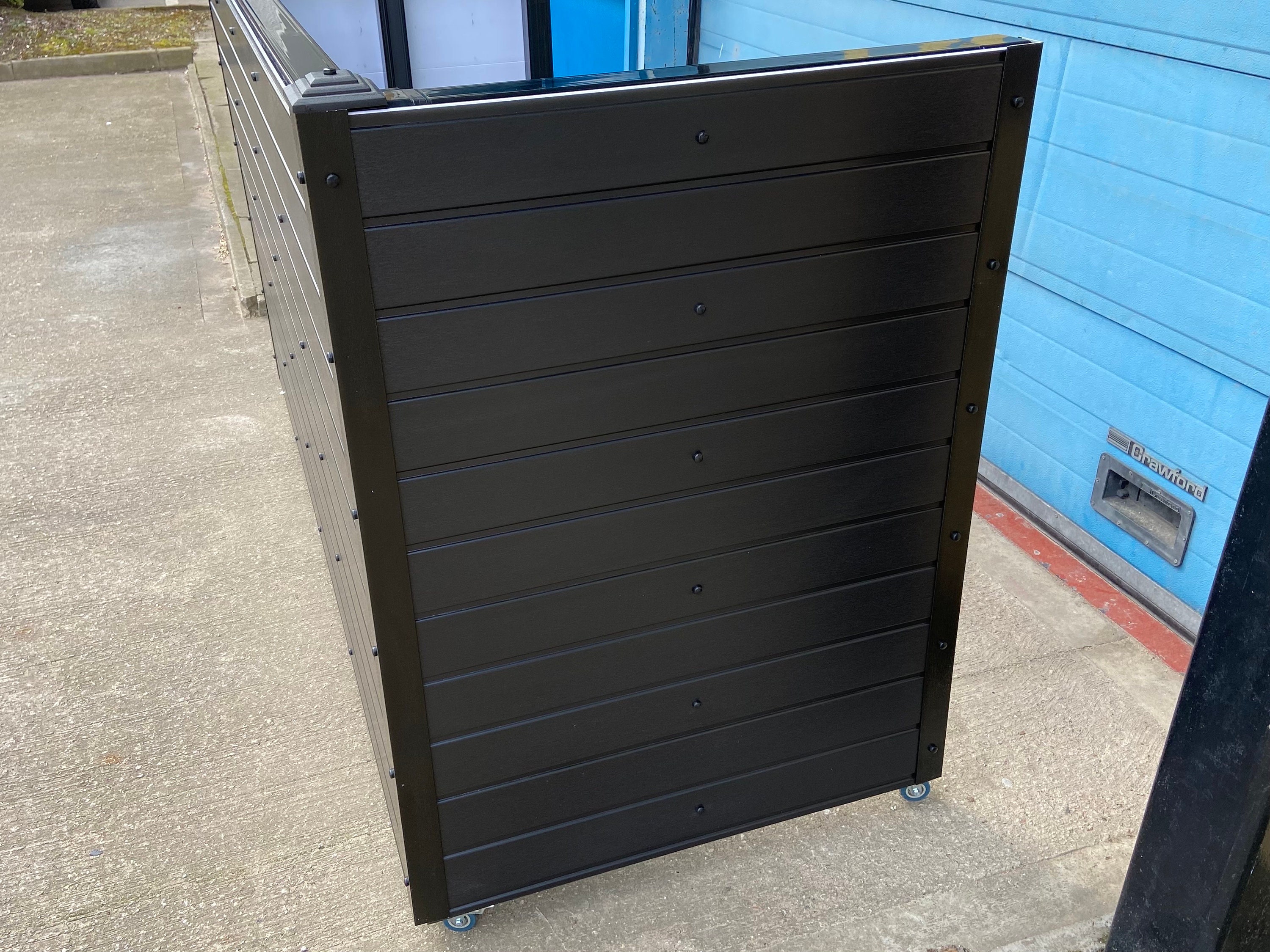 Triple UPVC Wheelie Bin Covers. Plastic Wheely Bin Screens. Etsy UK