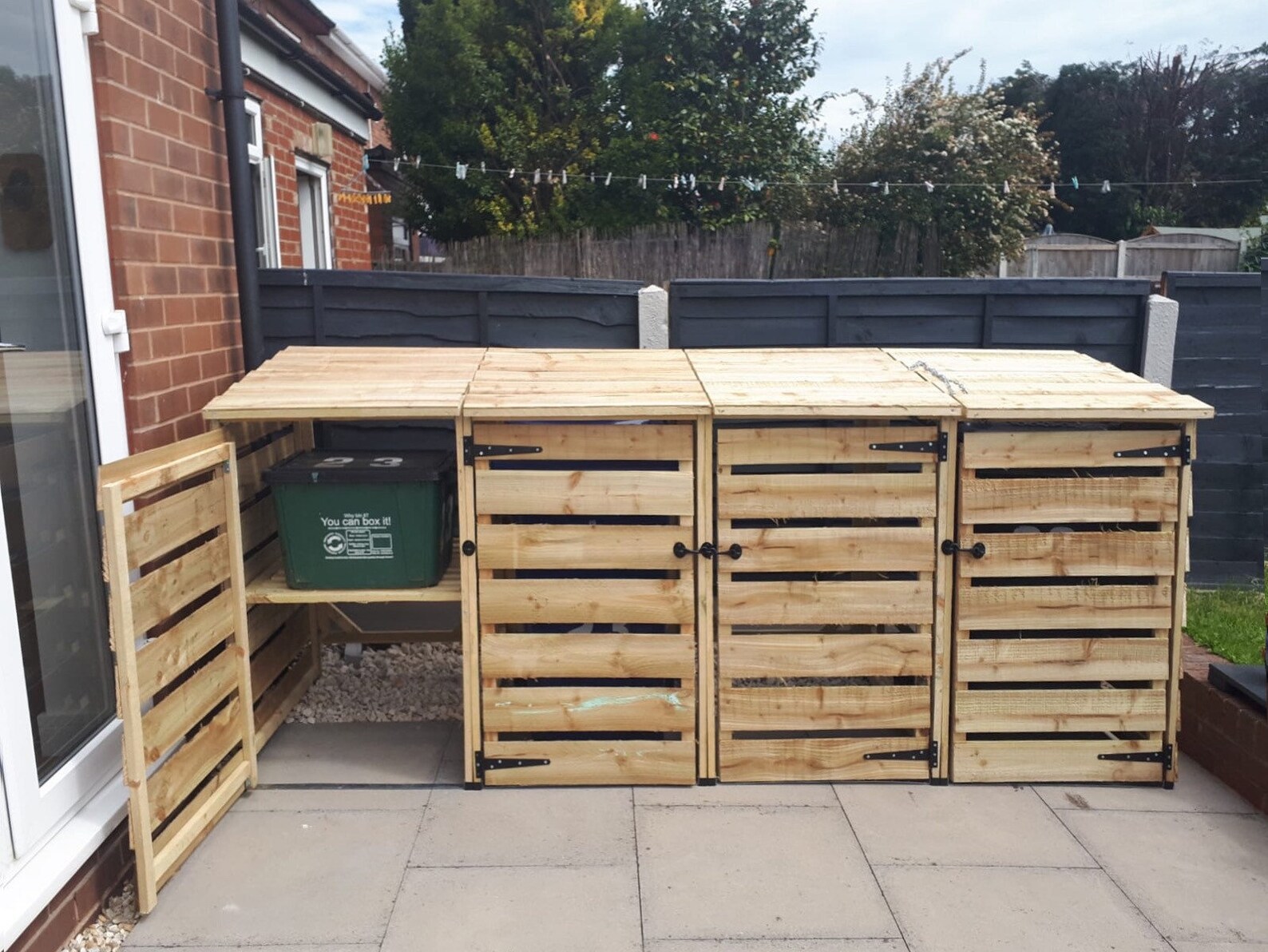 Quad 4 Wheelie Bin Stores. Wheely Bin Screen. Etsy UK