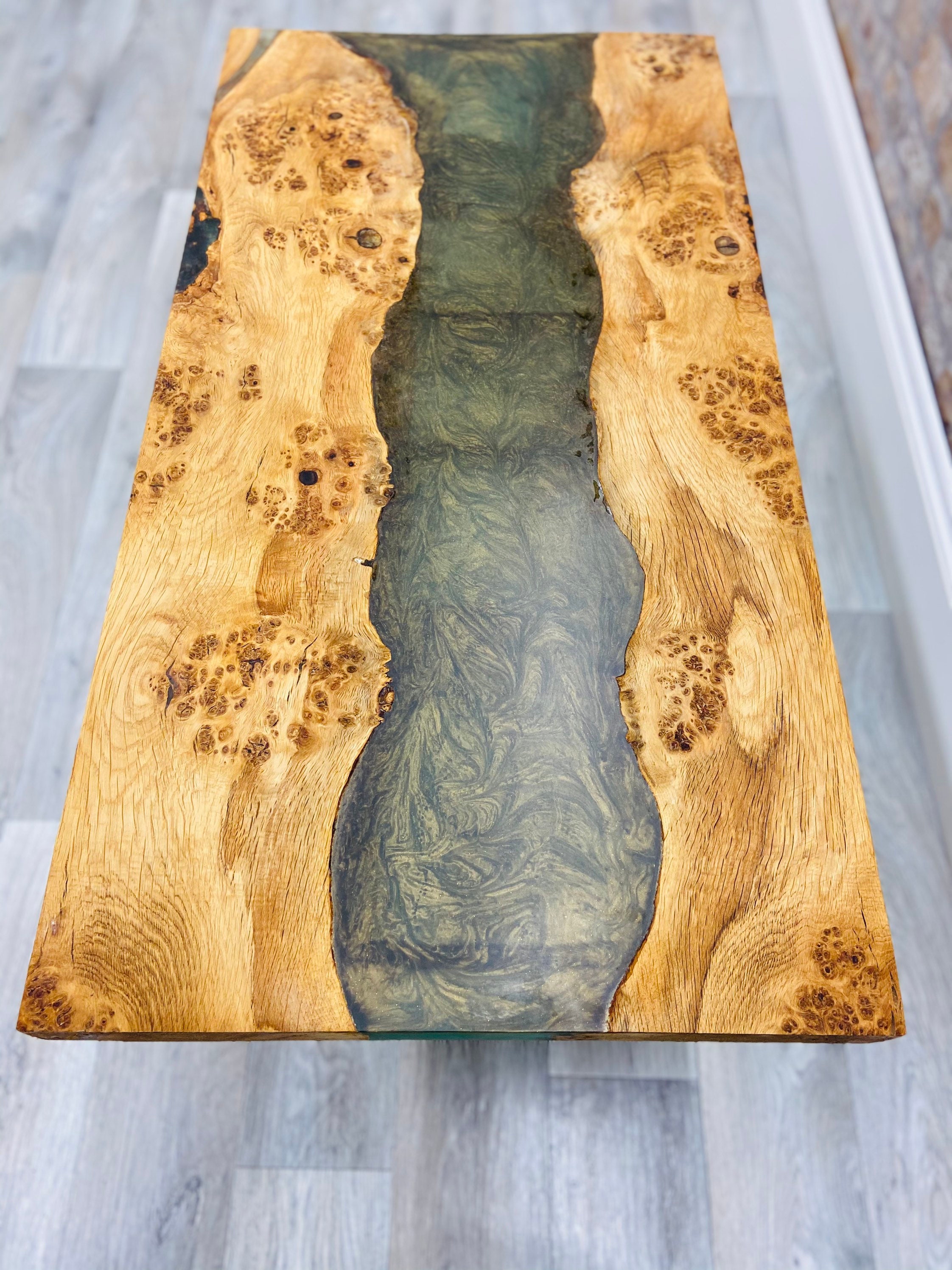 Beautiful Pippy Oak Resin Table Etsy