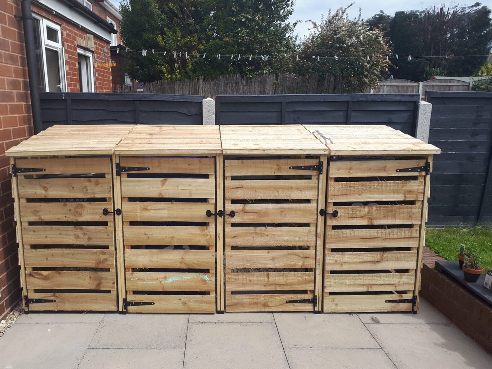 Quad 4 Wheelie Bin Stores. Wheely Bin Screen. Etsy UK