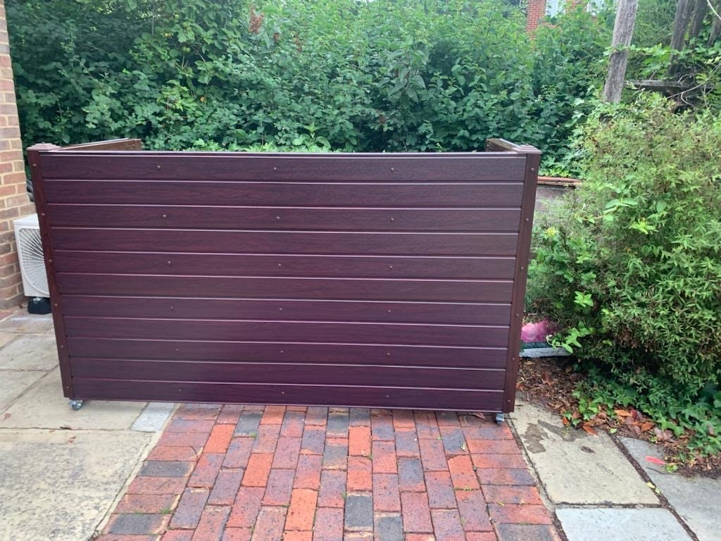 Triple UPVC Wheelie Bin Covers. Plastic Wheely Bin Screens. Etsy UK