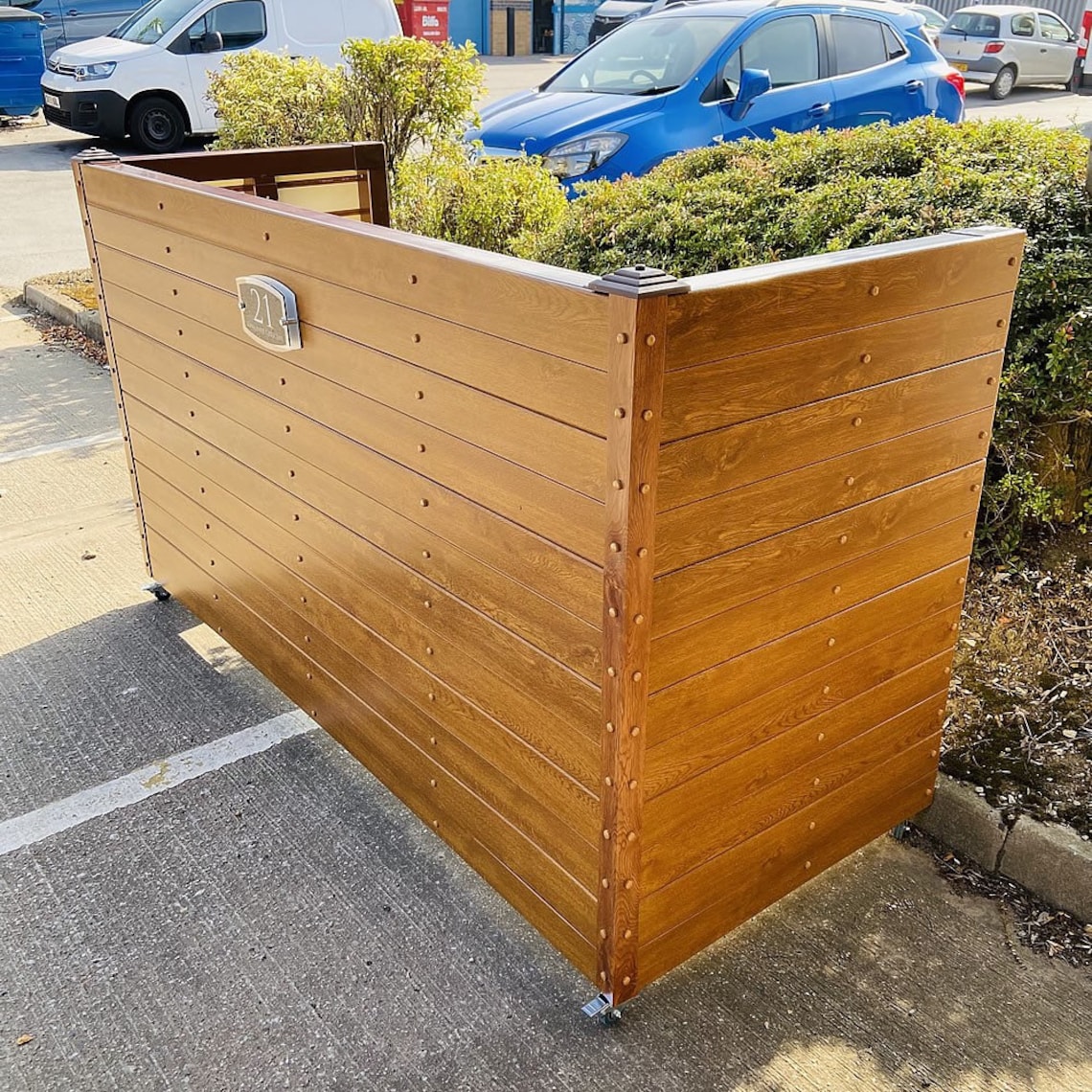 Triple UPVC Wheelie Bin Covers. Plastic Wheely Bin Screens. Etsy UK