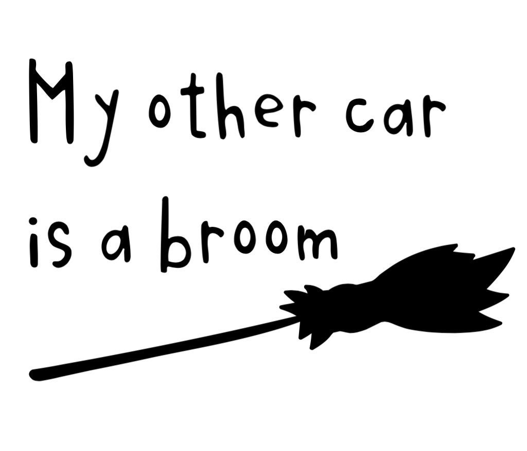 My other car is a broom vinyl decal Etsy