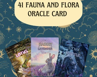 Carte oracolo della fauna e della flora / carte divinatorie / carte tarocchi animali