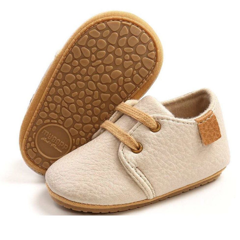 Beige 1218 Month Baby Boy Casual Shoes Hard Sole Baby Boy Etsy