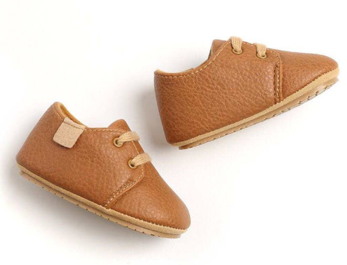 Brown 1218 Month Baby Boy Casual Shoes Hard Sole Baby Boy Etsy