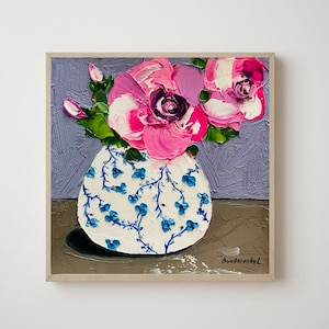 Flowers Painting Still Life Impasto Original Art Floral Wall Art Flowers Small Oil Painting
