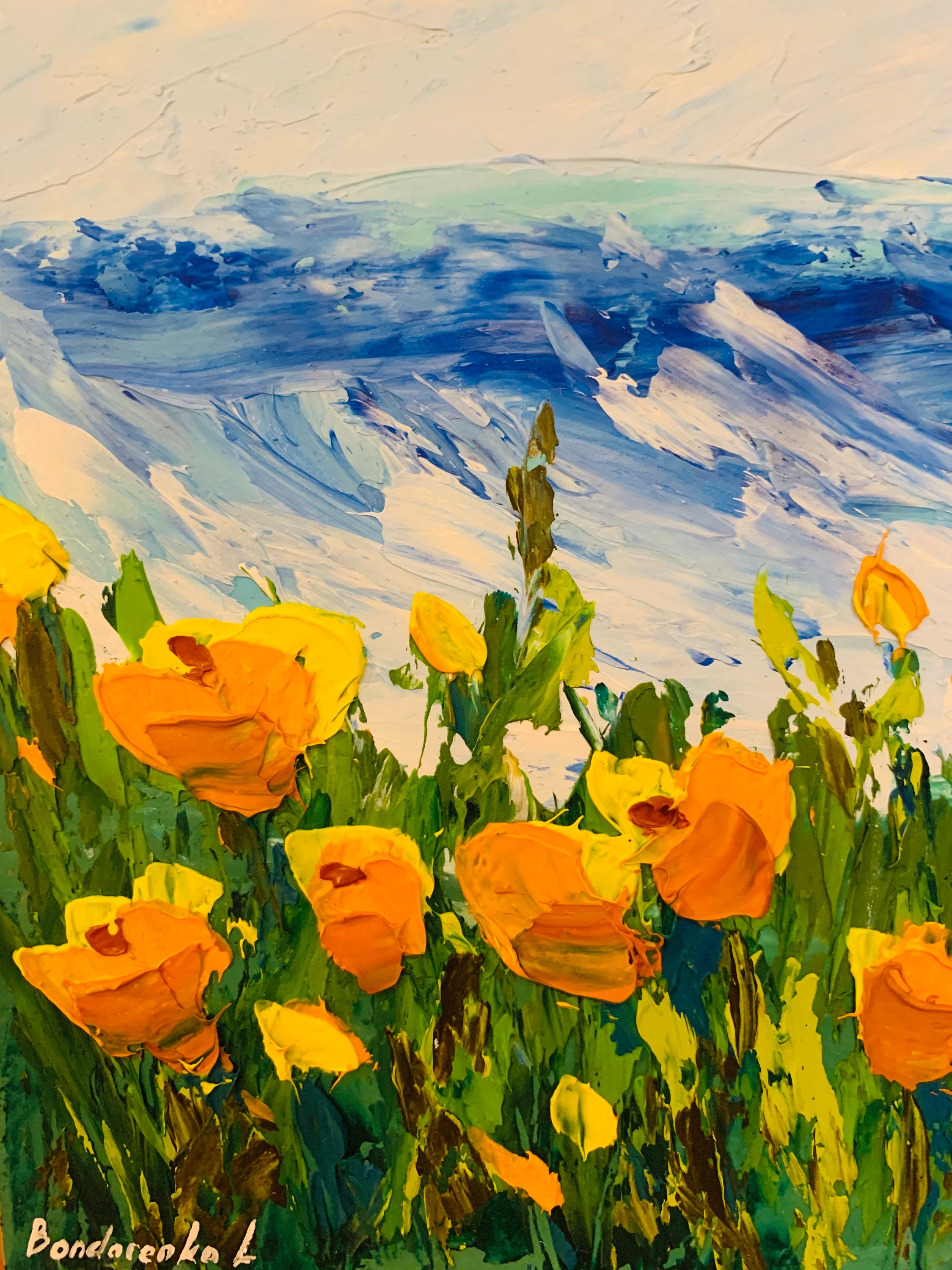 Poppies Painting California Original Art Poppies Painting | Etsy