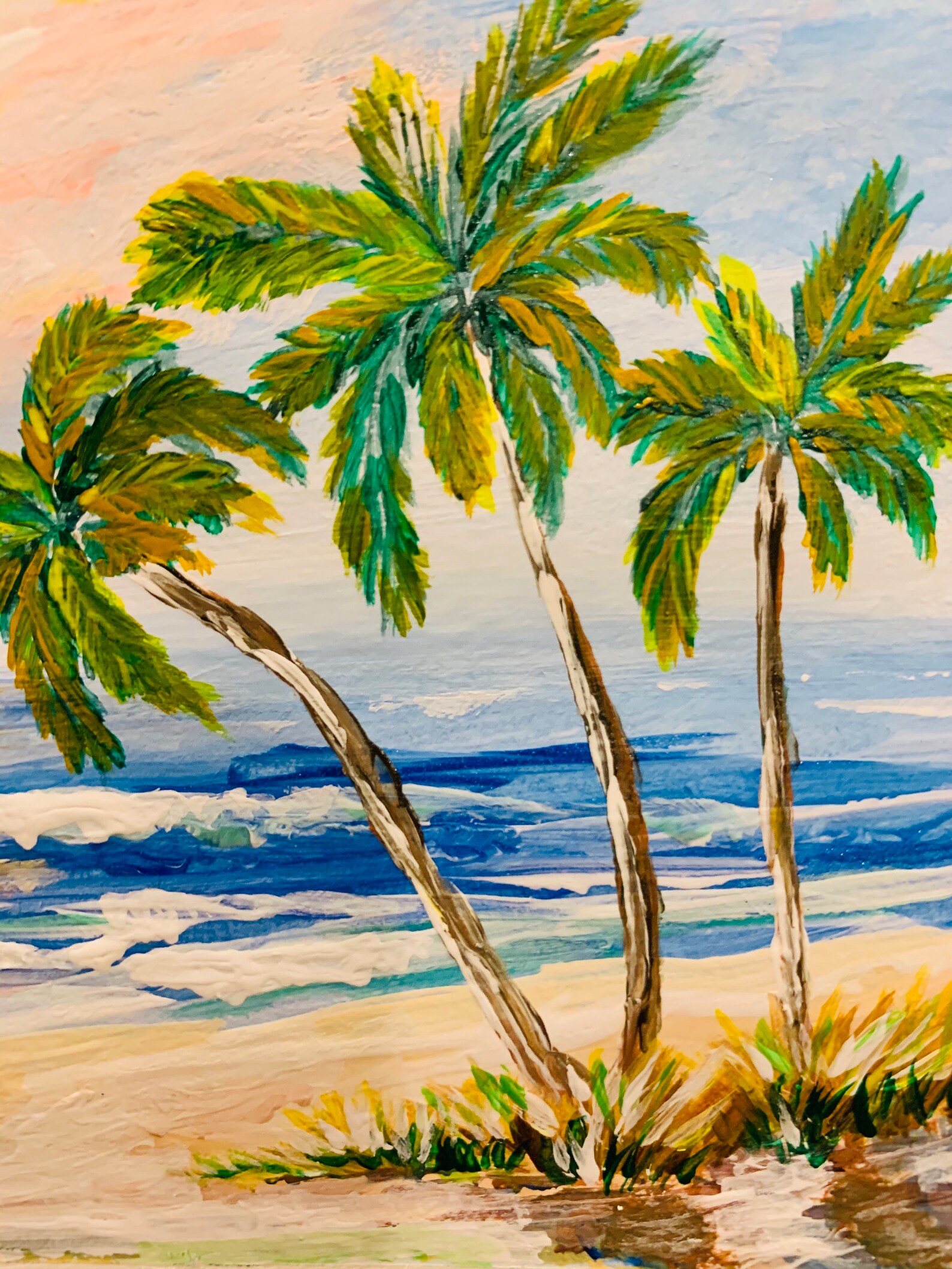 Hawaii Malerei Original Kunst Strand Kunst Wand Dekor 6 x 8 | Etsy