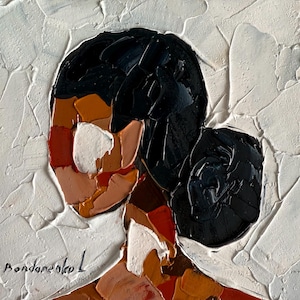 Portrait Woman Painting People Painting Girl Art Human Art Face Painting Abstract Painting Small Art Original Art Oil Painting