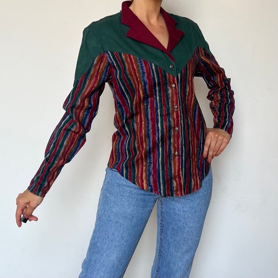 Vintage Woman Western Cotton Blouse by Roughrider… - image 6